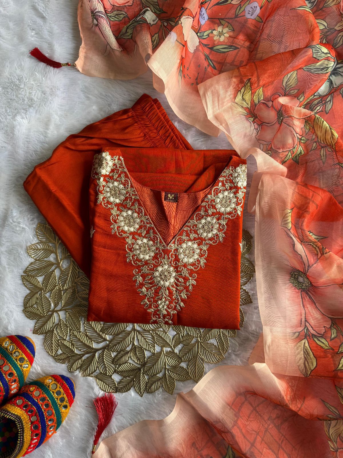 New Designers Kurti Pant Dupatta Set
