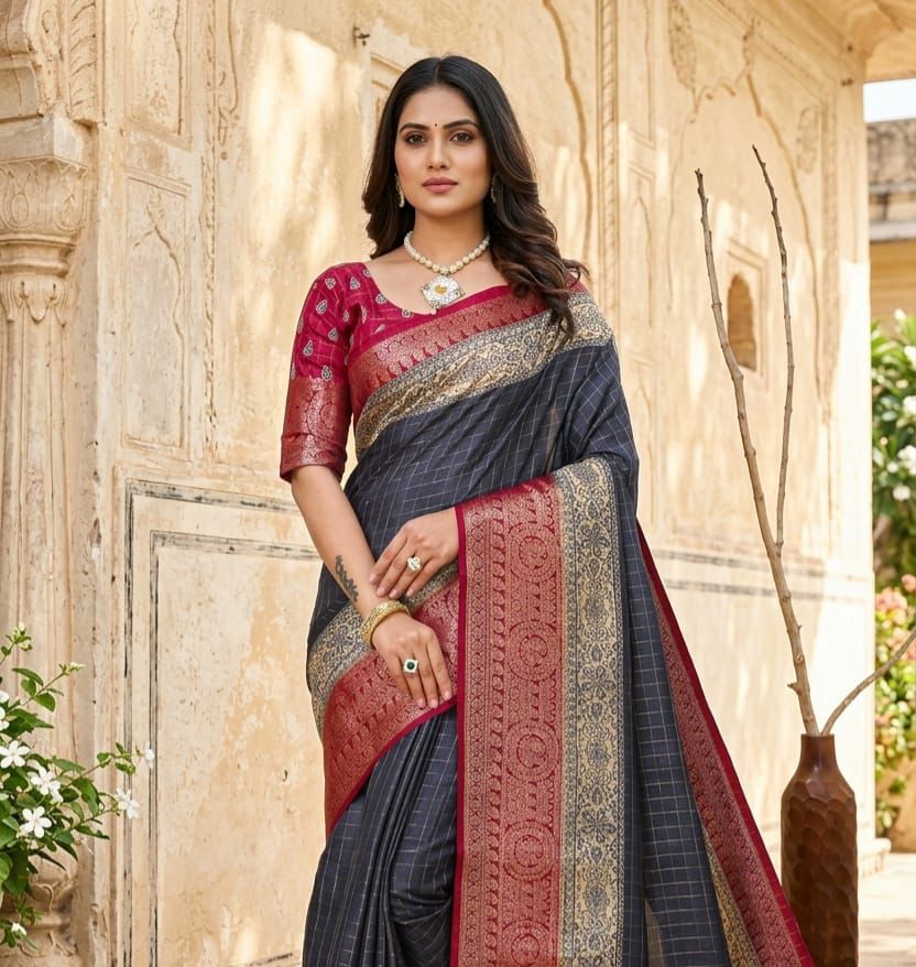 Enchanting soft Dola silk saree