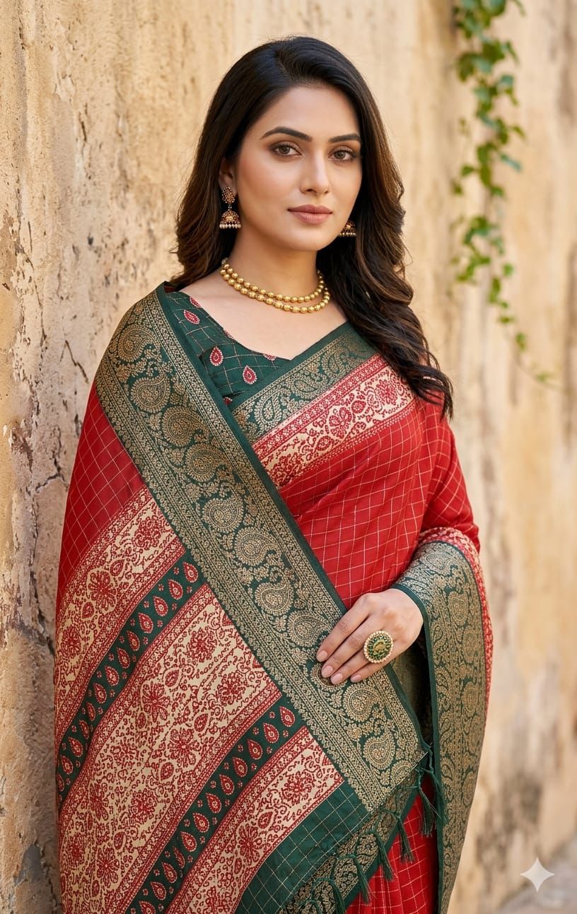 Enchanting soft Dola silk saree