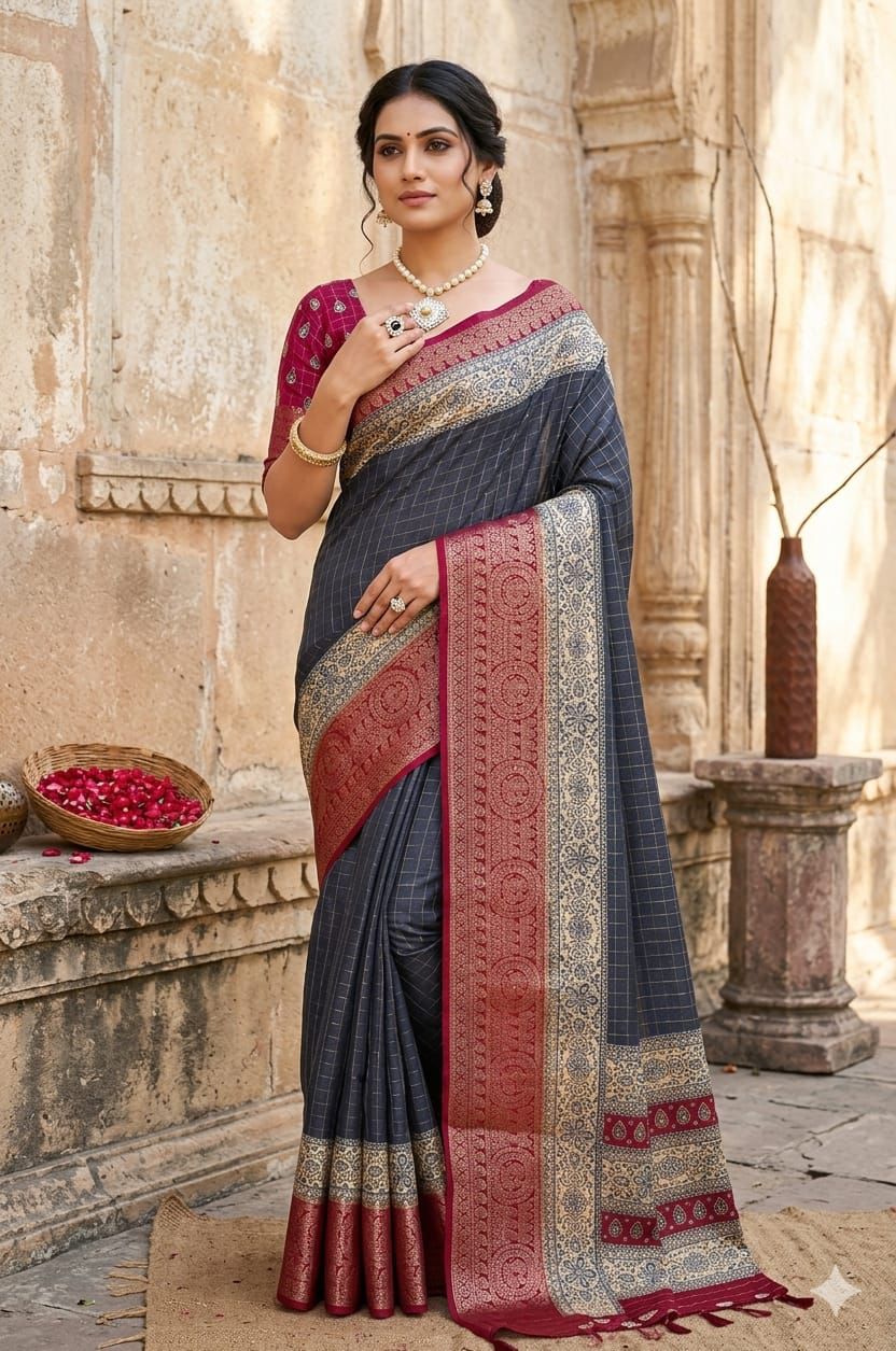 Enchanting soft Dola silk saree