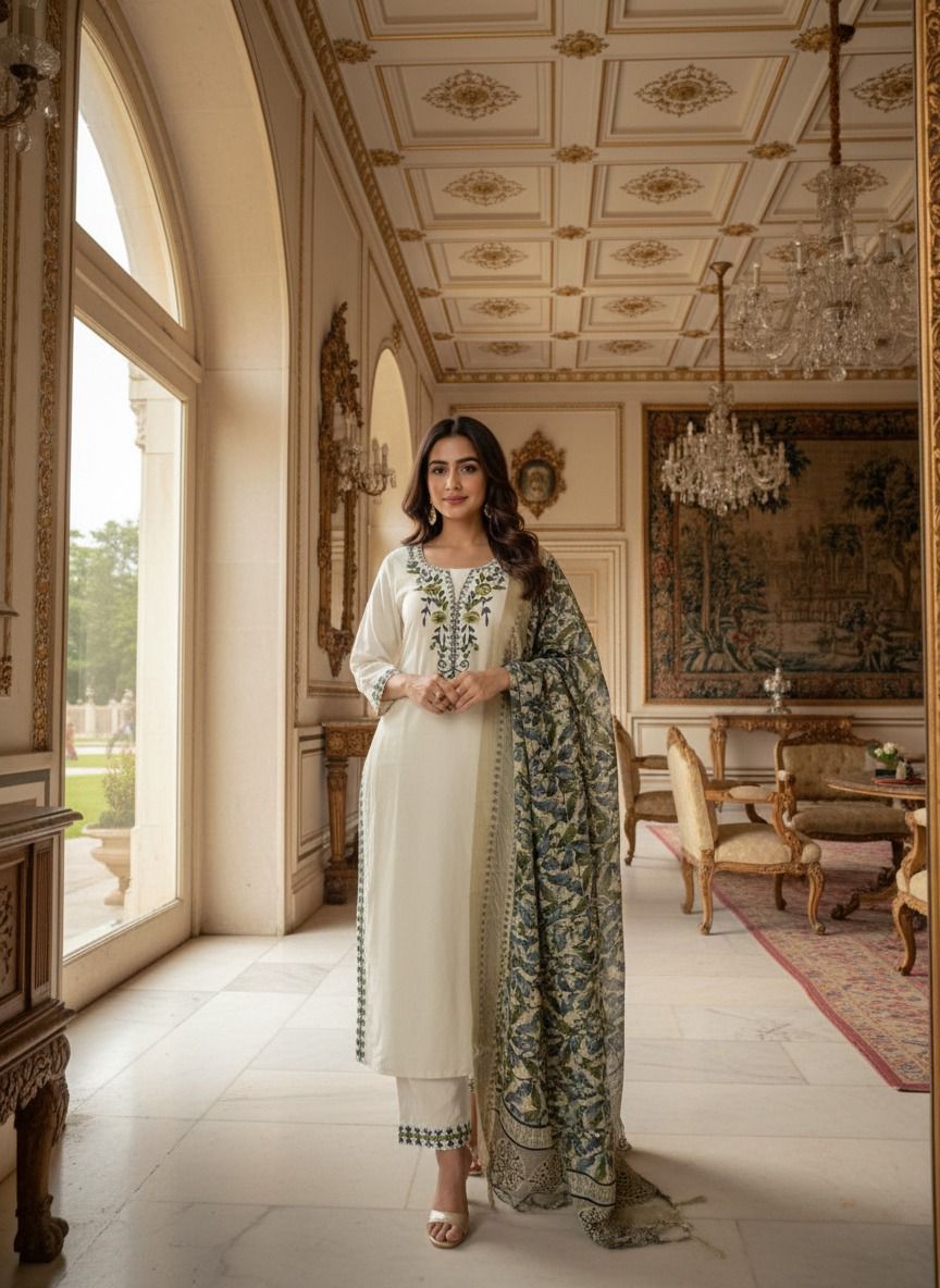Designers Kurti Pant Dupatta Set