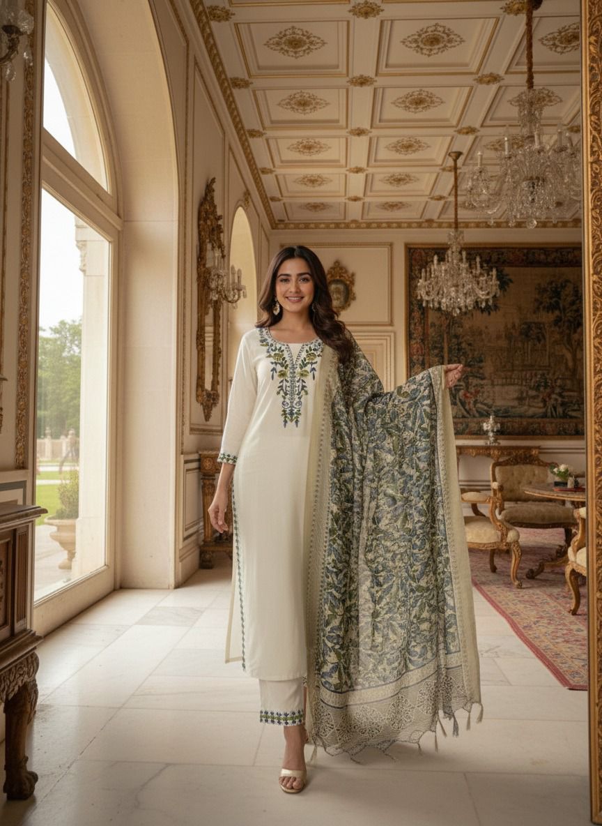 Designers Kurti Pant Dupatta Set