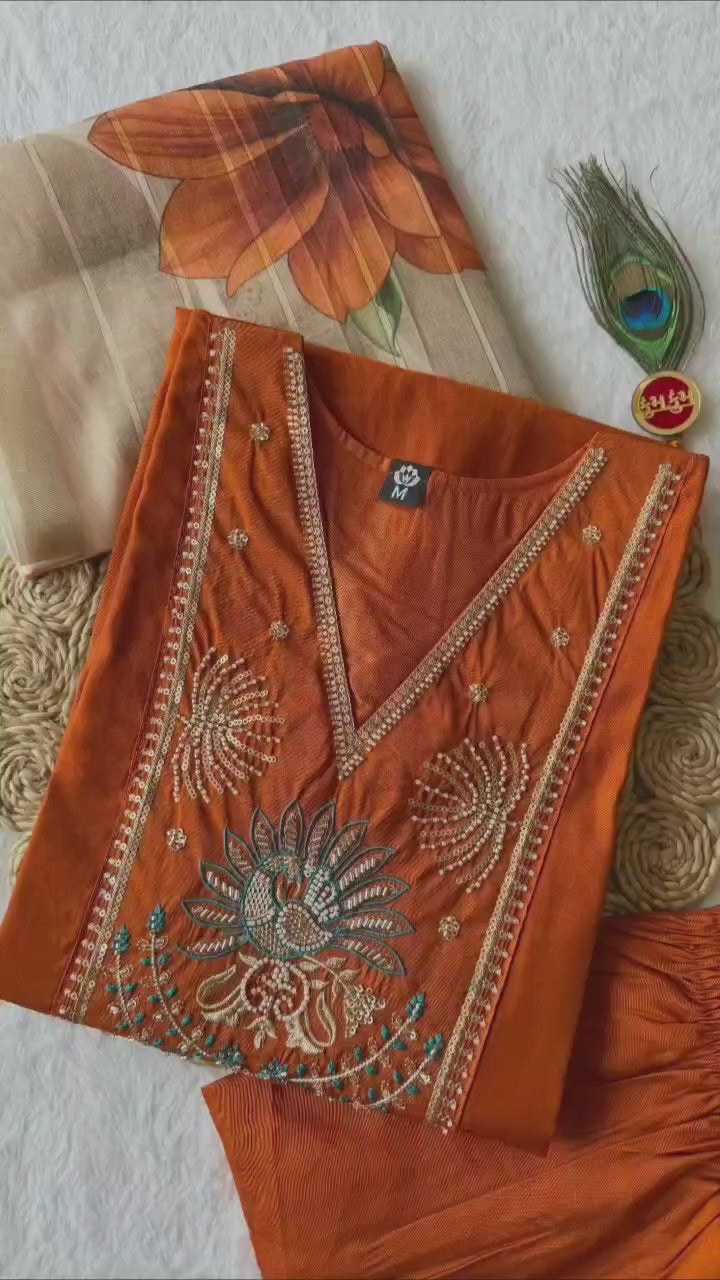 New Designers Kurti Pant Dupatta Set